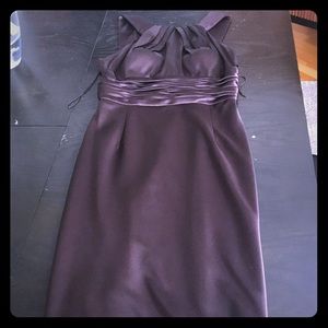 Brown satin wedding guest dress or bridesmaid!